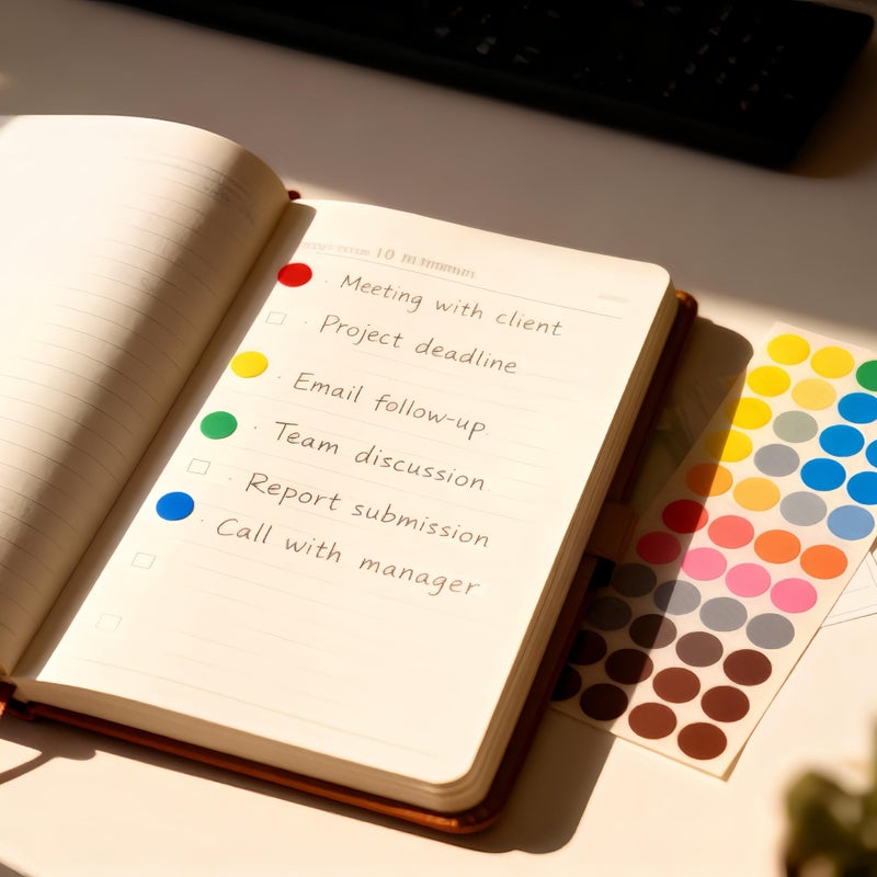 LJY 3/8" Round Dot Stickers Color Coding Labels, 12 Different Assorted Colors, 36 Sheets, 5940 Dots in Total - Image 4